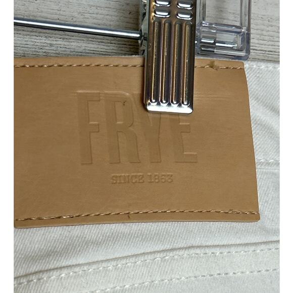 Frye Women’s 16 White High Rise Cuffed Crop Stretch Denim Jeans NWT roll cuff - Picture 6 of 8